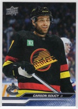 Carson Soucy 23-24 Upper Deck Extended Series Base Common #639 Vancouver Canucks