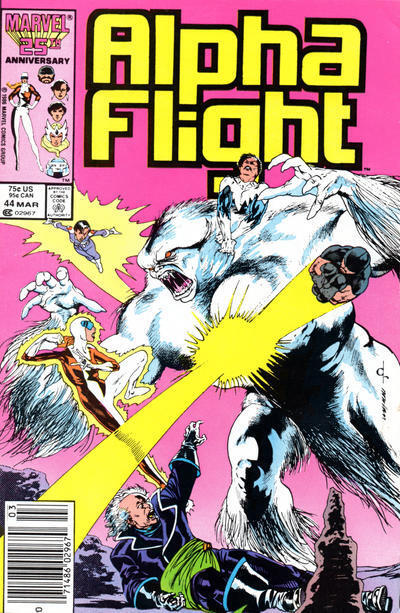 Alpha Flight (1st Series) #44 (Newsstand) VG; Marvel | low grade - Bill Mantlo -