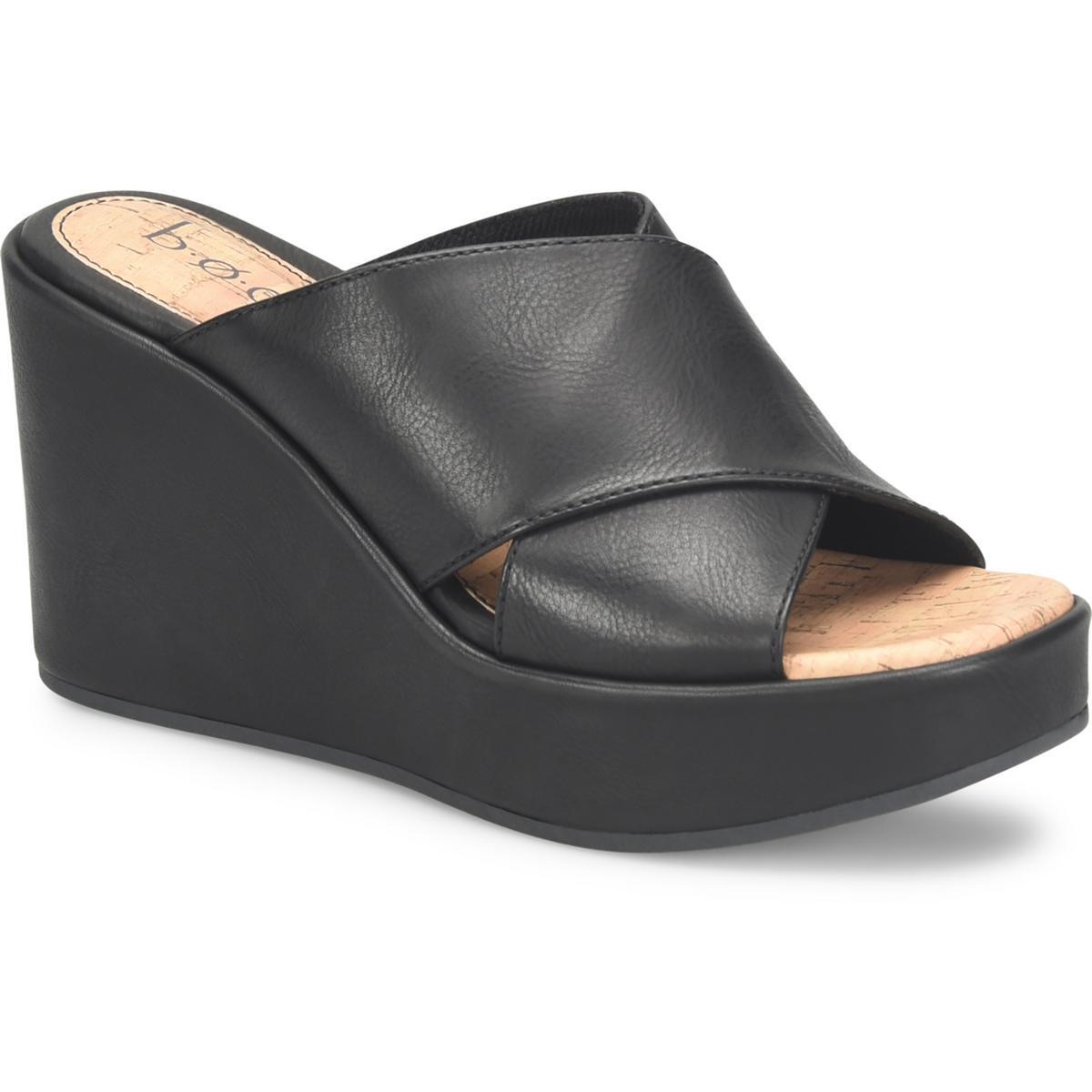 Женские босоножки на танкетке B.O.C. CICI Черные повседневные босоножки на танкетке 11 Medium (B,M) BHFO 7462