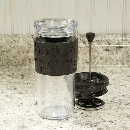 bodum TRAVEL FRENCH PRESS | DOUBLE WALL PLASTIC COFFEE / TEA MAKER Mug Tumbler