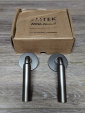 Emtek Dummy Two Sided Non-turning Reversible Lever Set for Double Door in Pewter
