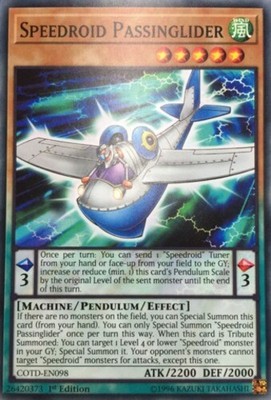 Yugioh! 3x Speedroid Passinglider - COTD-EN098 - Common - 1st Edition Near Mint