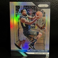 Wilson Chandler 2018-19 Panini Prizm Silver Holo Prizm #249 Refractor Card 76ers