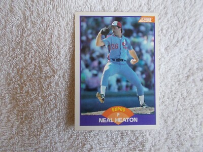 Score MLB 1989 ''NEAL HEATON'' #253 Montreal Expos Trading Card n32