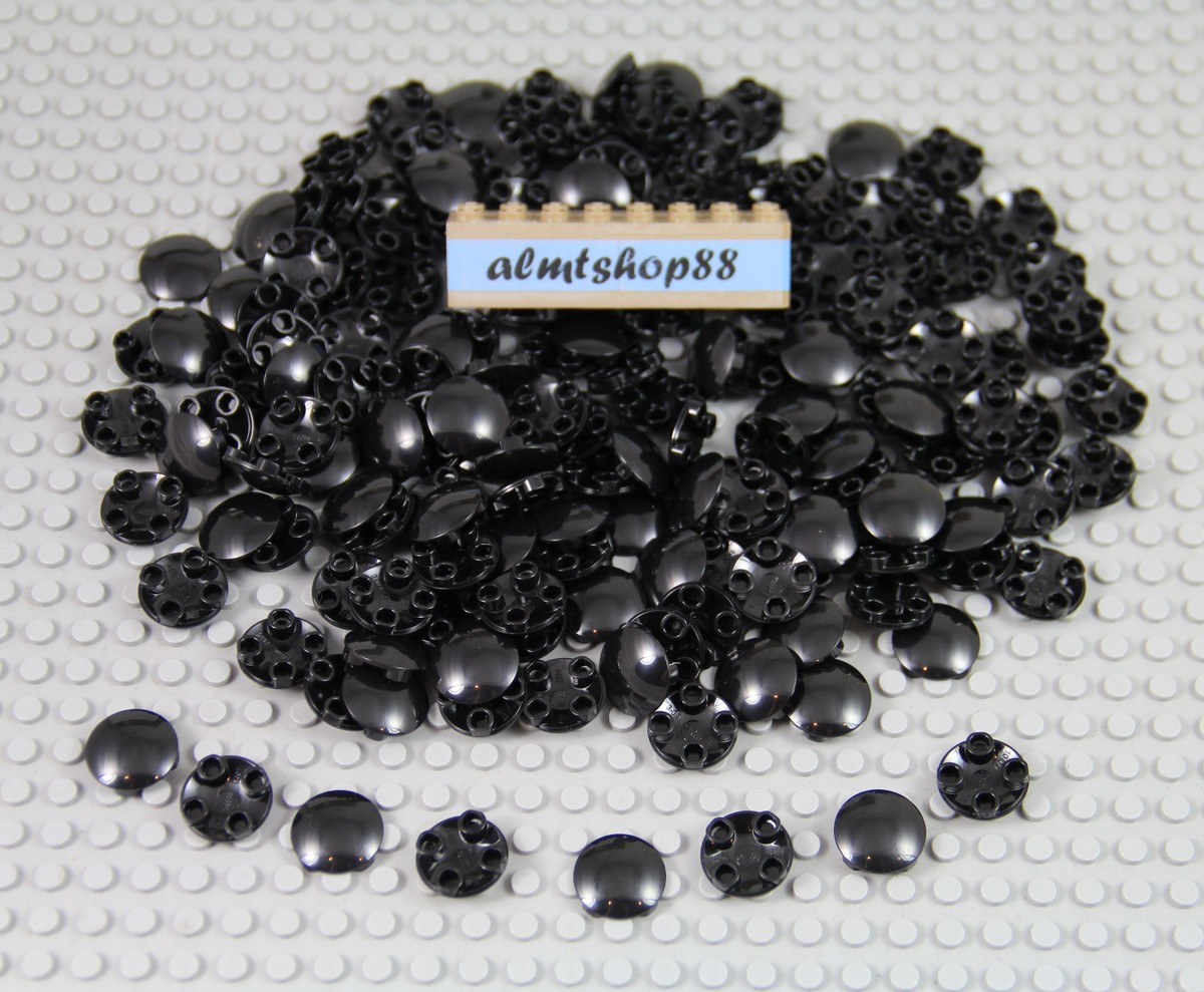 LEGO 2x2 Round Plates Black Rounded Bottom (Boat Stud) 2654