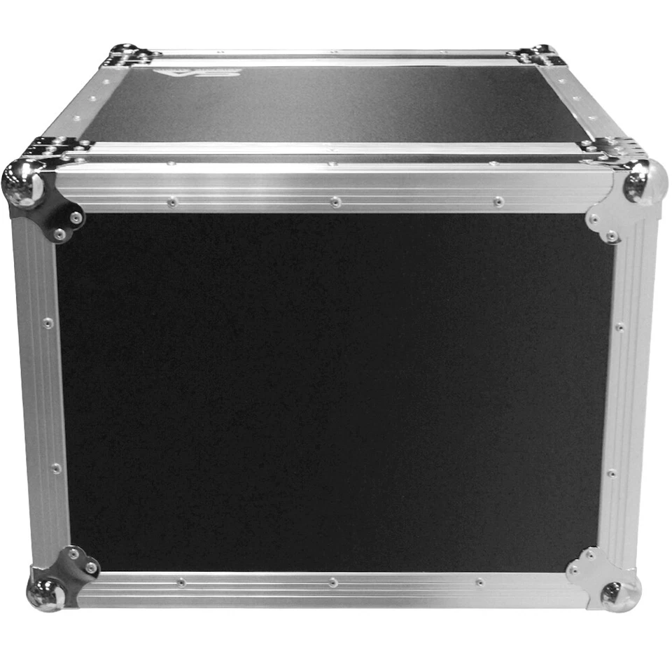 Heavy Duty 8 Space ATA Rack Case - 8U PA DJ Amplifier Flight Road Case - Image 4 of 4