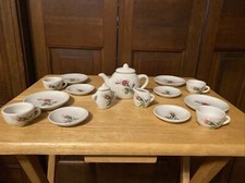 Set For 4 Mini Porcelain Tea Pot Set Floral
