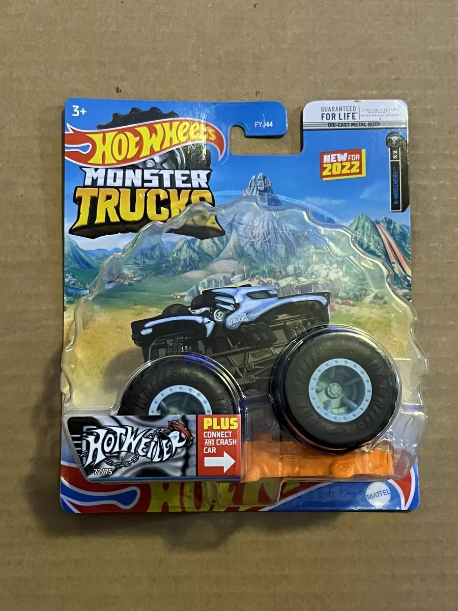 New 2022 Hot Wheels Monster Trucks Shark Wreak Connect & Crash Car Series