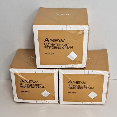 Lot Of 3 AVON Anew Ultimate Restoring Night Cream with Protinol 50ml 1.70 fl.oz