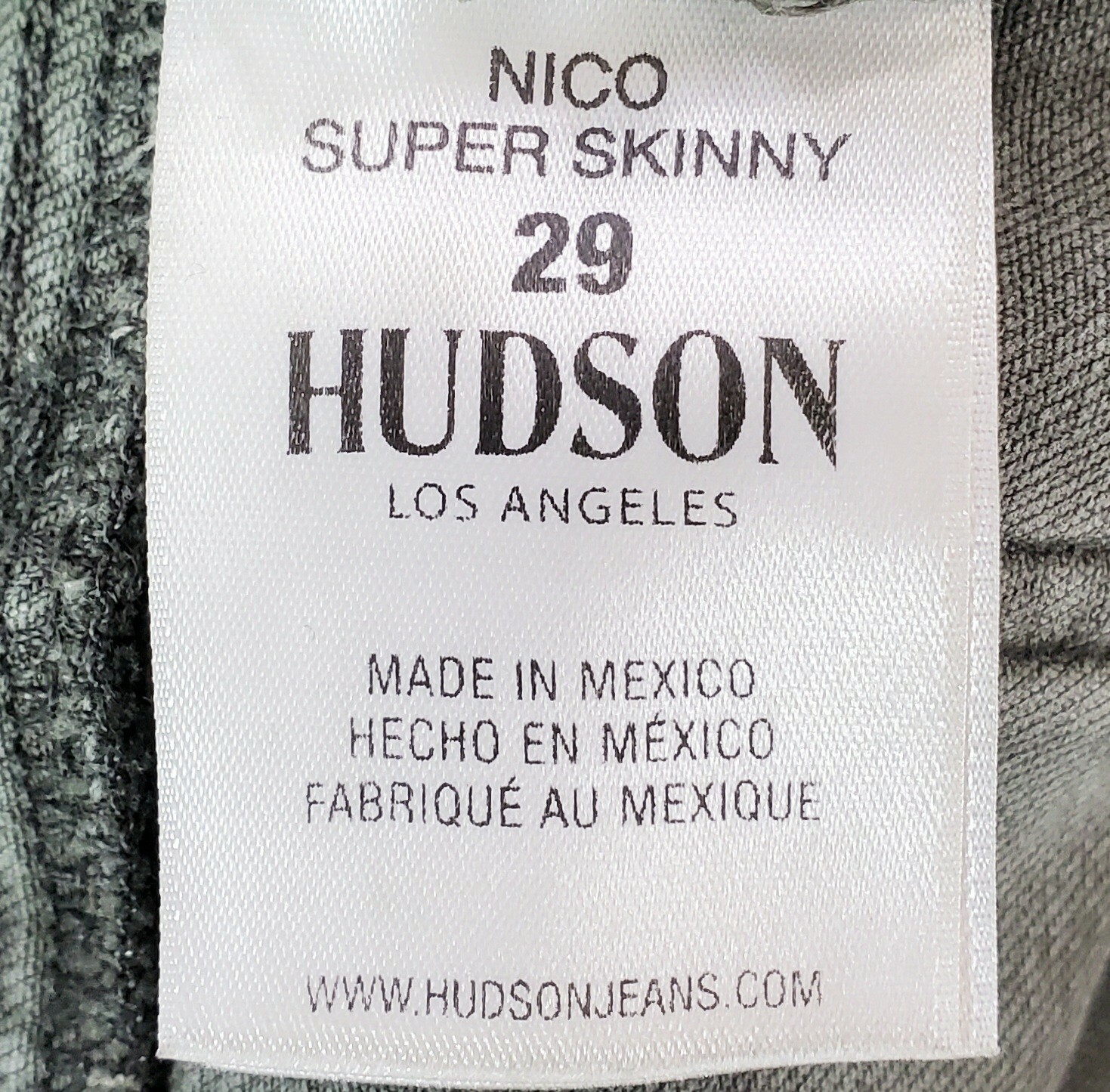Hudson Jeans Women's Nico Super Skinny Rare Ankle Bar Green Crop Stretch Denim image 7
