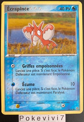 Pokemon Karte Crapince 52/97 Block EX DRACHE FR NEU
