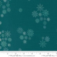 Moda Fabric - Cozy Wonderland Teal - Snowflake Fall Blenders - Sold by 1/2 Yard