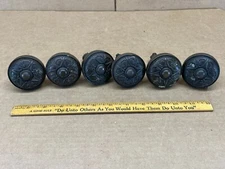 3 Pair Antique Vintage Niles Chicago Greek Style Steel Doorknob Salvage Hardware