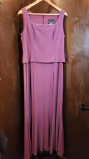 Alex Evenings Womens Long Purple Dress, Formal, Gown, Size 16