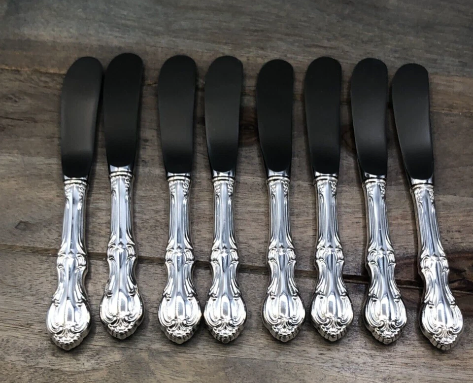 Juana de Arco por International Juego de 8 Esparcidores de Mantequilla 6" Plata de Ley Foto 3 de 3