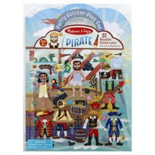 Melissa Doug Puffy Sticker Activity Book: Pirates - 51 Reusable Stickers