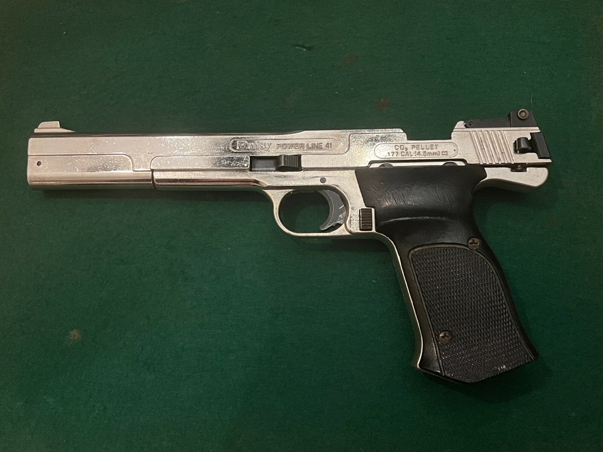 VINTAGE CHROME DAISY POWER LINE 41 CO2 177 PELLET PISTOL / SUPER