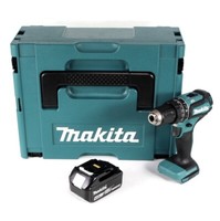 Makita Dhp 485 M1J 18 V Li-Ion Akku Schlagbohrschrauber Im Makpac + 4,0 Ah Akku