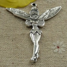 Free Ship 28 pcs tibetan silver angel fairy charms pendant 52x46mm L-4198