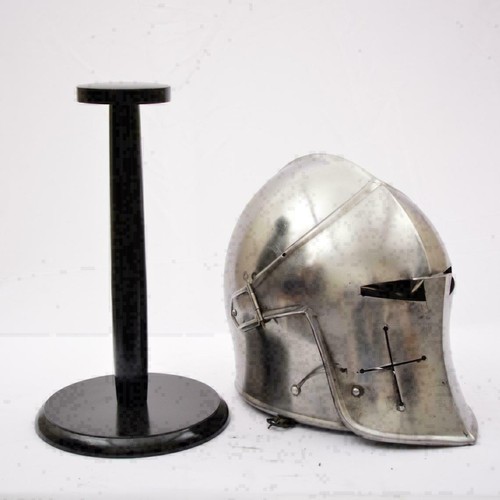 CASQUE D'OFFICIER EN Cuir Et Laiton, Armure à Pointes, Costume Allemand