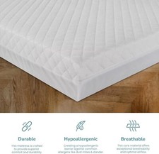 PIKOWANE ŁÓŻECZKO DZIECIĘCE ŁÓŻECZKO DZIECIĘCE MATERAC DLA MALUCHA WODOODPORNY 84x36x5 CM