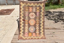Tappeto turco 31''x58'' tessuto a mano Kayseri viola kilim 80x150 cm oriental...