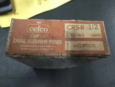 (Box of 10) Cefco CRS-R-1/2 Dual Element RK5 Fuses 1/2Amp FRS-R-1/2 NOS