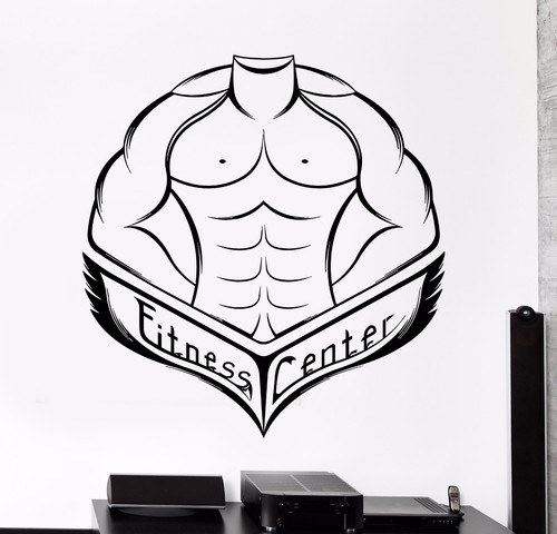 Vinyl Wandtattoo Fitness Motiv – 158x42 Cm, Abnehmbar, Für Schlafzimmer, Fitnessraum Oder Wohnzimmer