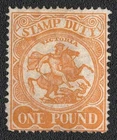 VICTORIA AUSTRALIAN STATES 1884 £1 YELLOW ORANGE