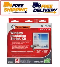NEW 4-PACK Interior Indoor Window Insulation Kit for Four Windows Easy Install