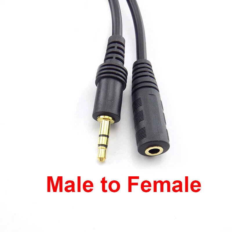 10/15/20M 3.5mm Stereo Headphone Jack EXTENSION Cable Audio male female Lead - Image 2 of 4