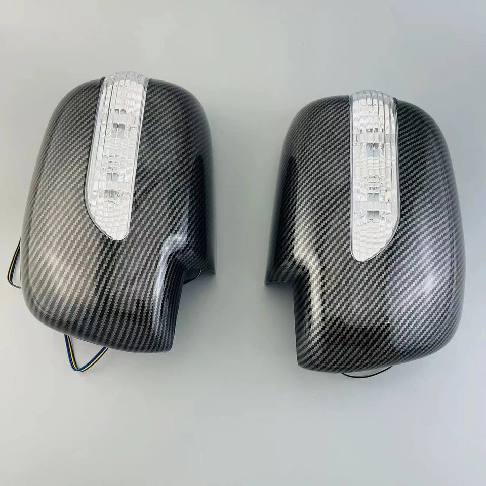 Cubierta de luz LED para espejo lateral de fibra de carbono para Toyota Hilux Vigo 2008-2014 Foto 4 de 4