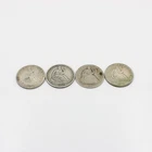 1865 Seated Liberty Half Dollar San Francisco US Silver Coin Lot of 4 #C785-4