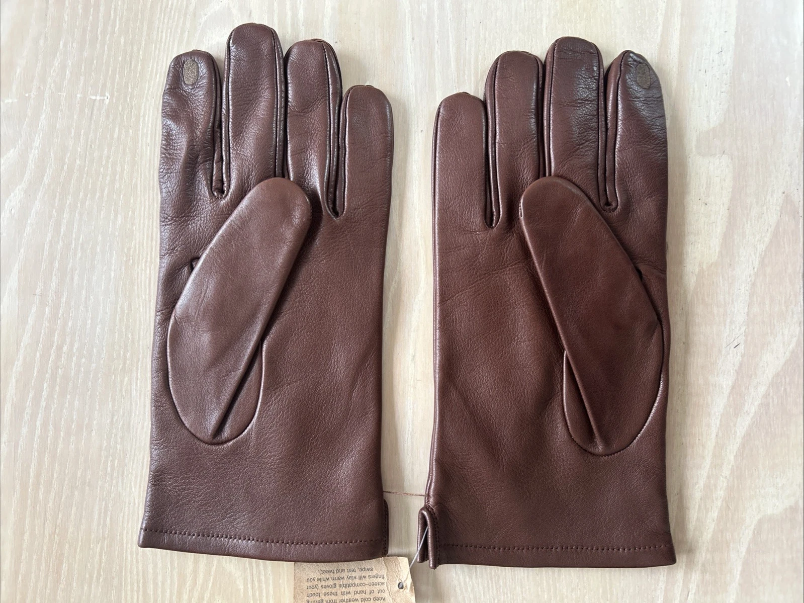 Portolano® for J.Crew Cashmere-Lined Sheep Leather Smartphone Gloves | L | Brown