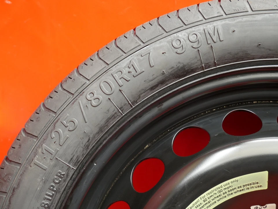 Reserverad Mercedes W204 S204 C-Klasse Notrad 125/80 R17 ET20 Original /4C - Bild 2 von 4