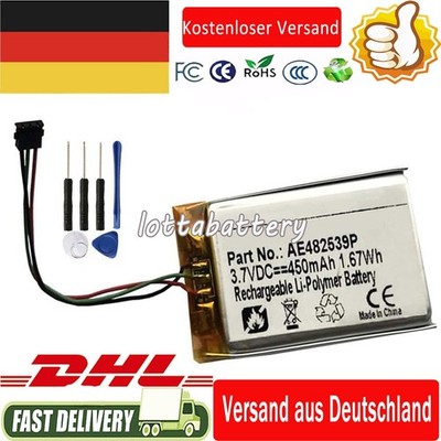 AE482539P/IP482539 Akku für Phonak Compilot Remote Control Batterie 450mAh 3.7V