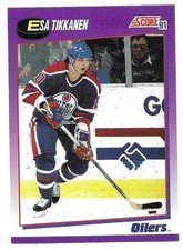 ESA TIKKANEN 1991-92 SCORE CARD NM-MT+ CONDITION