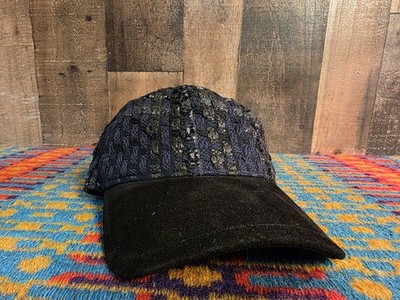 Rag & Bone × Linton Blue Tweed Marilyn Strapback Suede Hat Cap RARE
