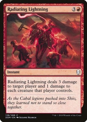 2018 Magic: The Gathering: Dominaria - Radiating Lightning (#138, C, Near Mint)