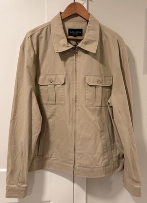 Slate & Stone Zip Up Mechanic Jacket Khaki Utility City Collection Men s L NWT