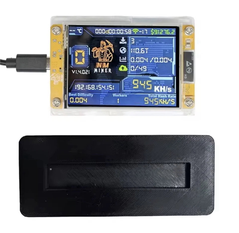 NEW NerdMiner V2 ESP32 Bitcoin Solo Lottery Miner 2.8" LCD Display Hashrate Devi - Image 2 of 4