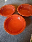 Fiesta Paprika 7" Rimmed Cereal Bowls (3)
