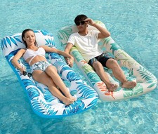 Inflatable Pool Float Lounge - Floaties Rafts for Adults Floating Lounger Sun