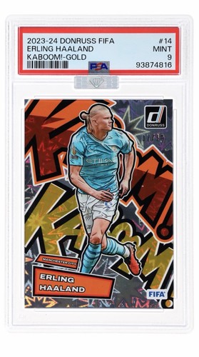 Erling Haaland [Gold] #14 2023 Panini Donruss Kaboom card