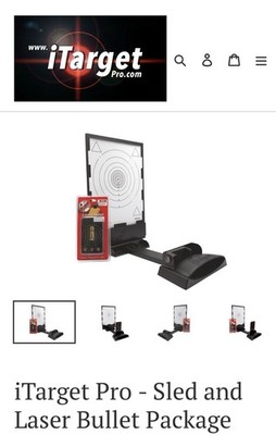 iTarget Pro : Target Practice Kit w/ Laser Bullet, 9mm , NEW
