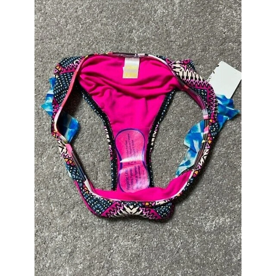 Swim Systems Bikini Swim Bottom Size XL Festival Retro 70s Mid-rise Boho Tribal - Image 3 of 4
