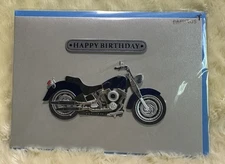 Papyrus Birthday Card 3D Die Cut Motorcycle Biker New Age Same Cool You
