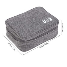 Cable Bag Organizer Travel Multiple Pockets Water Resistant Adjustable Divid OMO