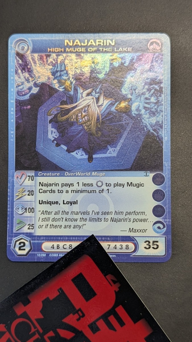 ナオキリ　トレーディングカード Chaotic Card 12/200 NAJARIN HIGH MUGE OF THE LAKE ULTRA RARE 70/20