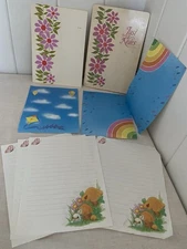 Vintage Stationery Set floral just a notes current 70s boho mushroom Design LOT
